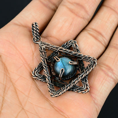 Blue Labradorite Gemstone Pendant