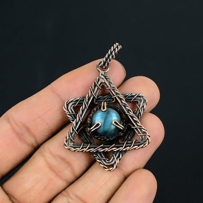 Blue Labradorite Gemstone Pendant