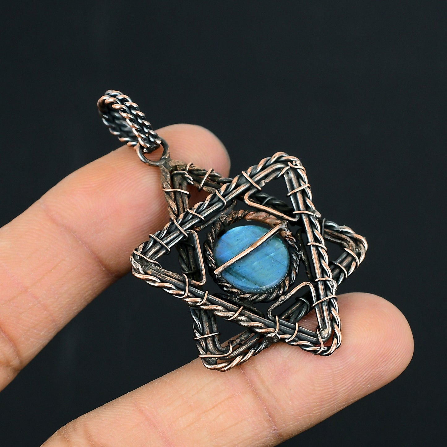 Blue Labradorite Gemstone Pendant