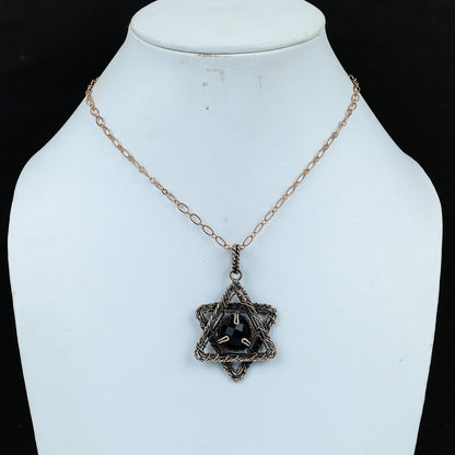 Purple Amethyst Gemstone Star Pendant