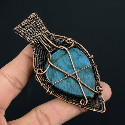 Blue Labradorite Gemstone Pendant