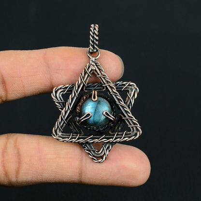 Blue Labradorite Gemstone Pendant