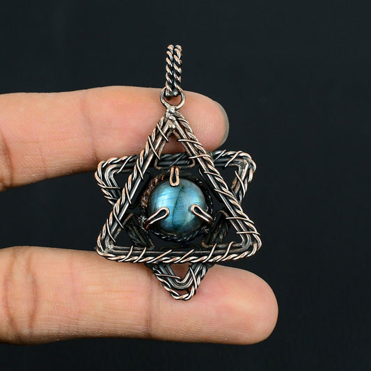 Blue Labradorite Gemstone Pendant