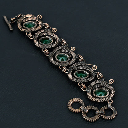 Green Emerald Gemstone Bracelet