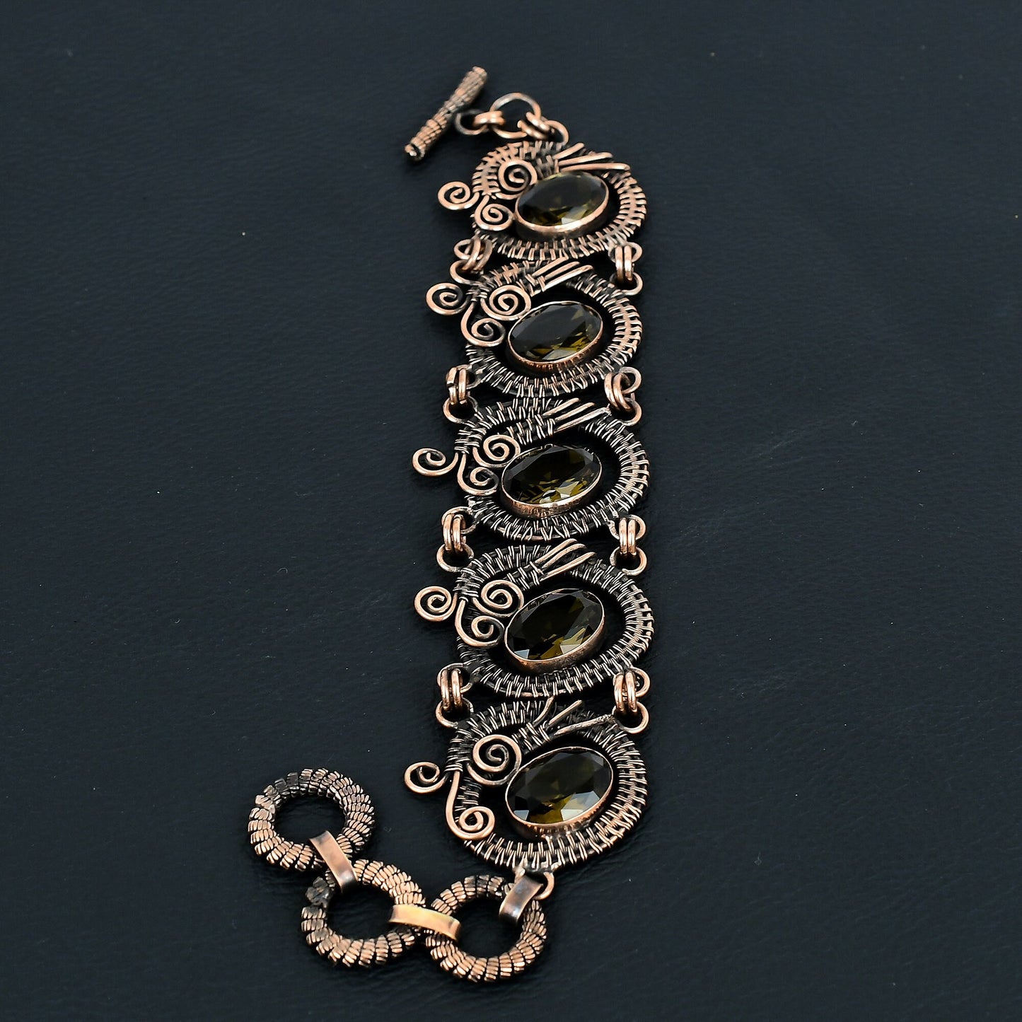 Brown Smoky Topaz Gemstone Bangle