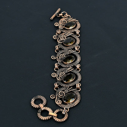 Brown Smoky Topaz Gemstone Bangle