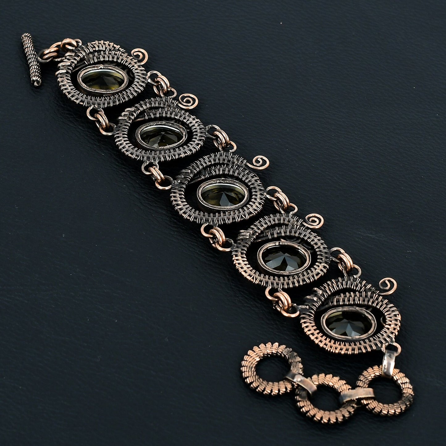 Brown Smoky Topaz Gemstone Bangle