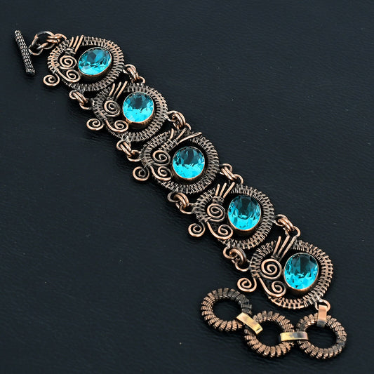 Blue Topaz Gemstone Bracelet