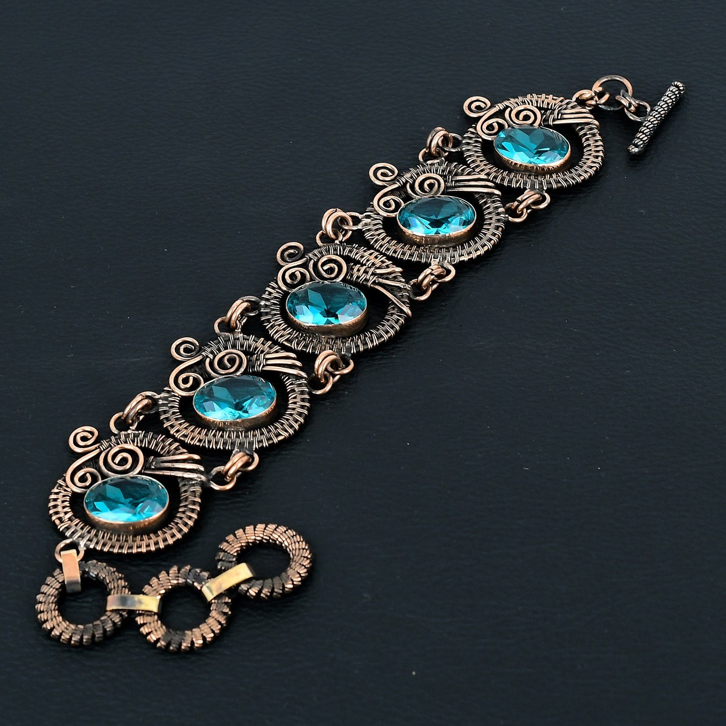 Blue Topaz Gemstone Bracelet