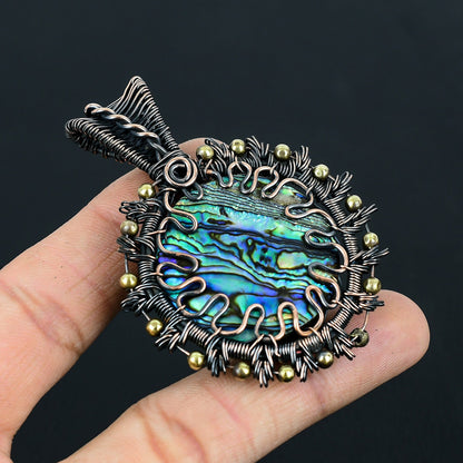 Rainbow Abalone Gemstone Pendant