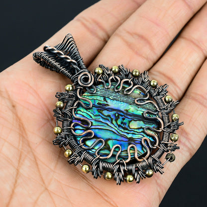 Rainbow Abalone Gemstone Pendant