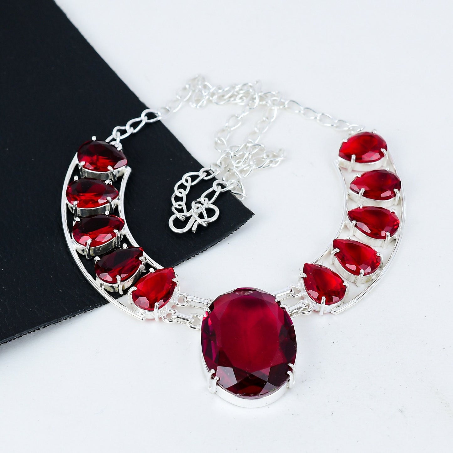 Red Garnet Gemstone Necklace