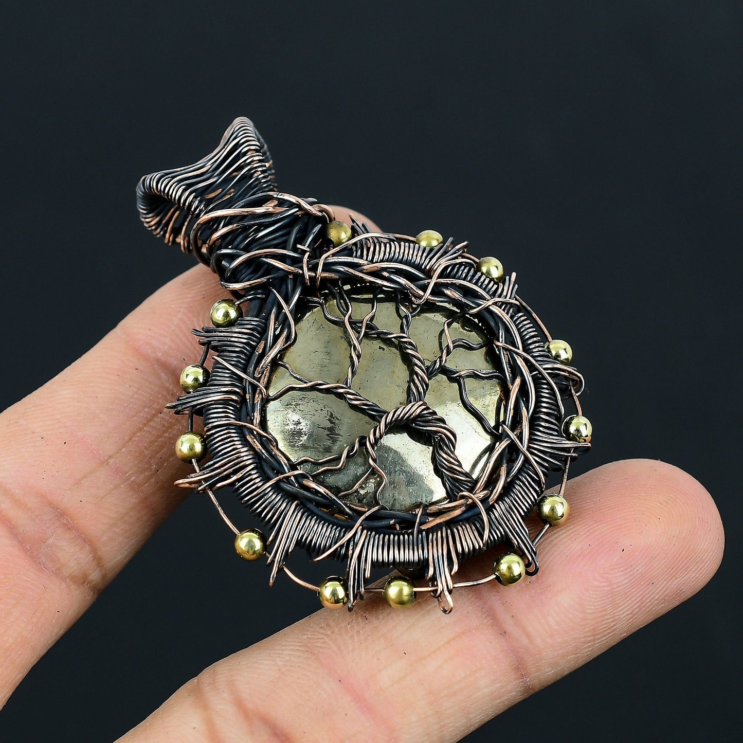 Golden Pyrite Gemstone Pendant