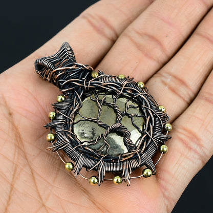 Golden Pyrite Gemstone Pendant