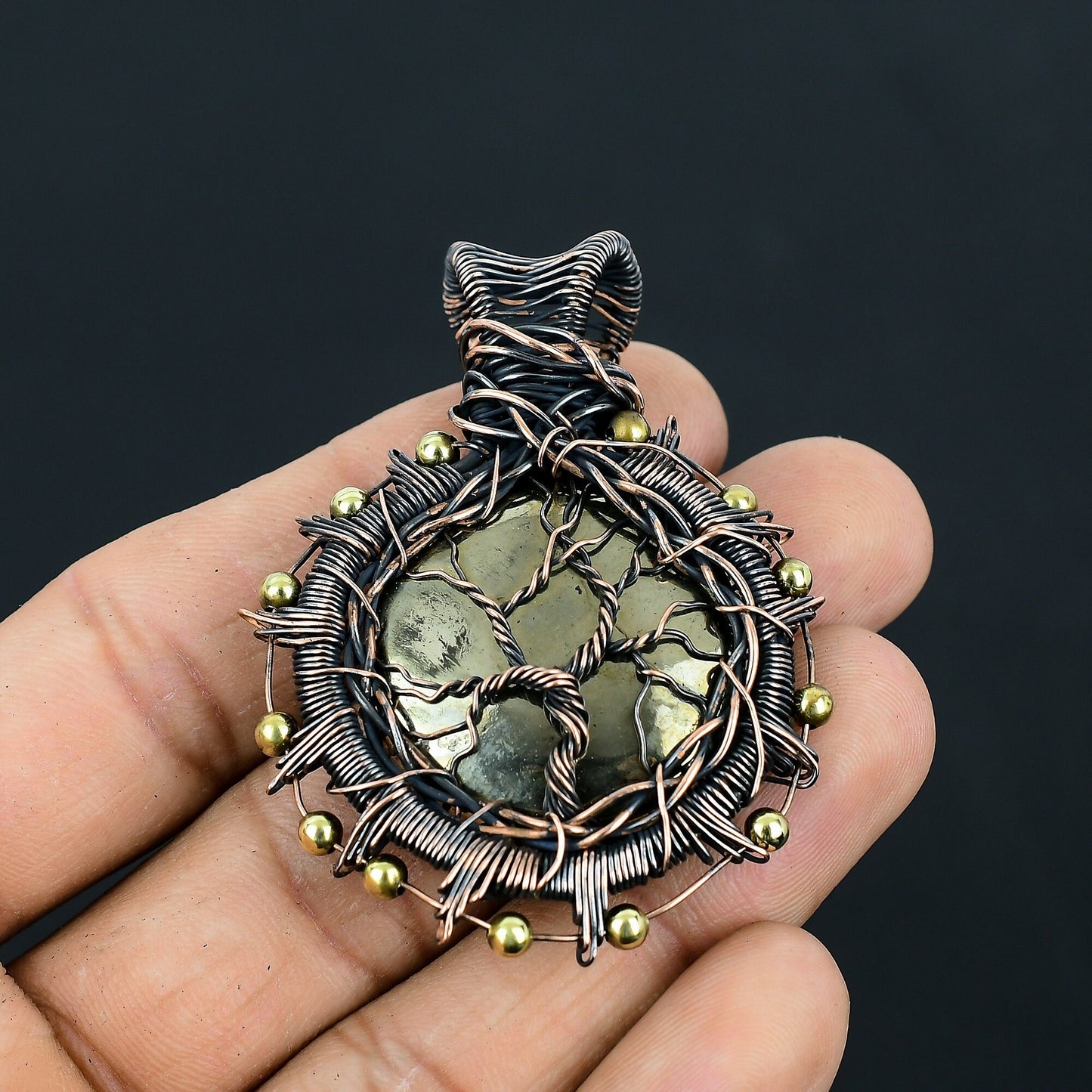 Golden Pyrite Gemstone Pendant