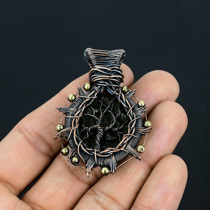 Green Moldavite Gemstone Pendant