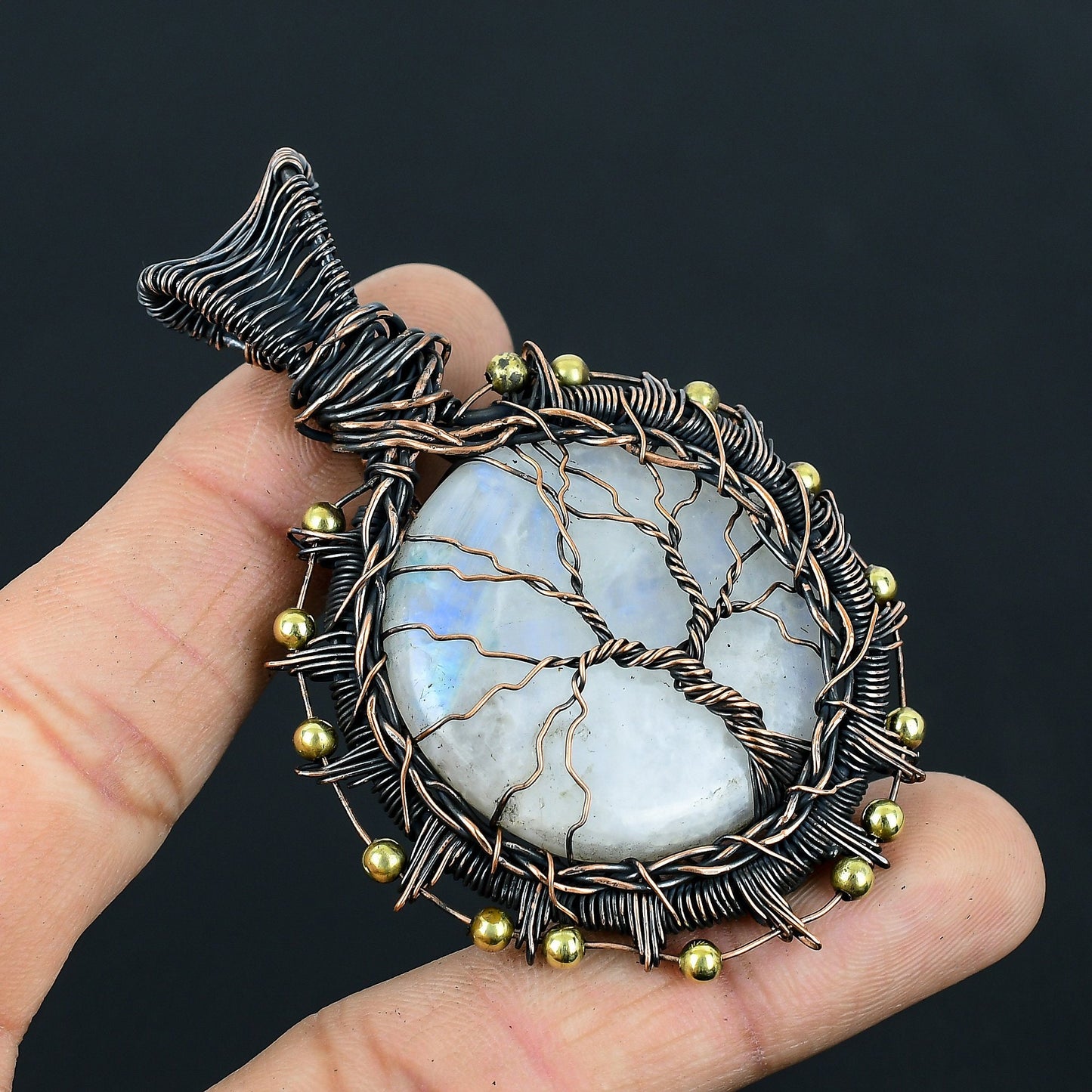 Blue Moonstone Gemstone Pendant