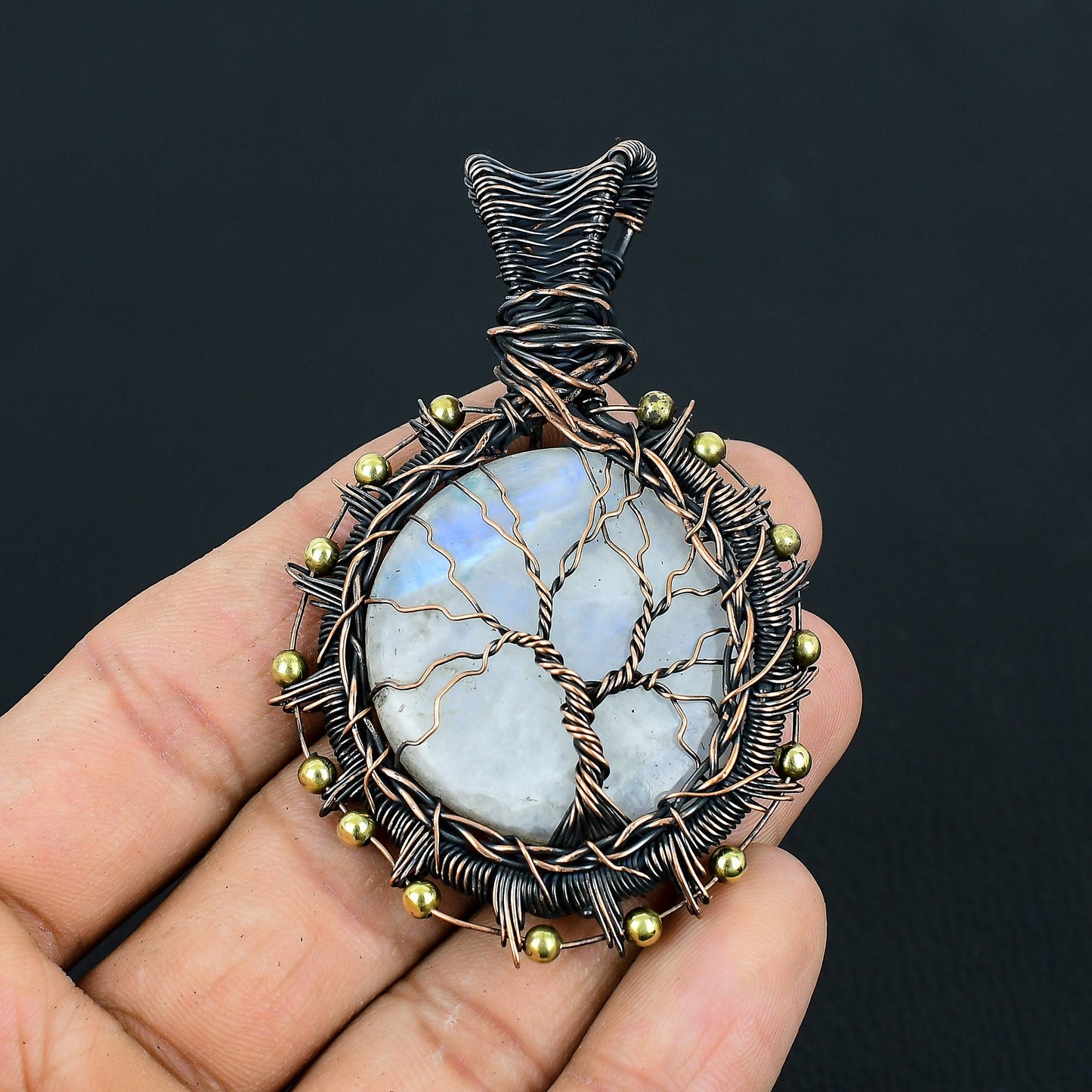 Blue Moonstone Gemstone Pendant