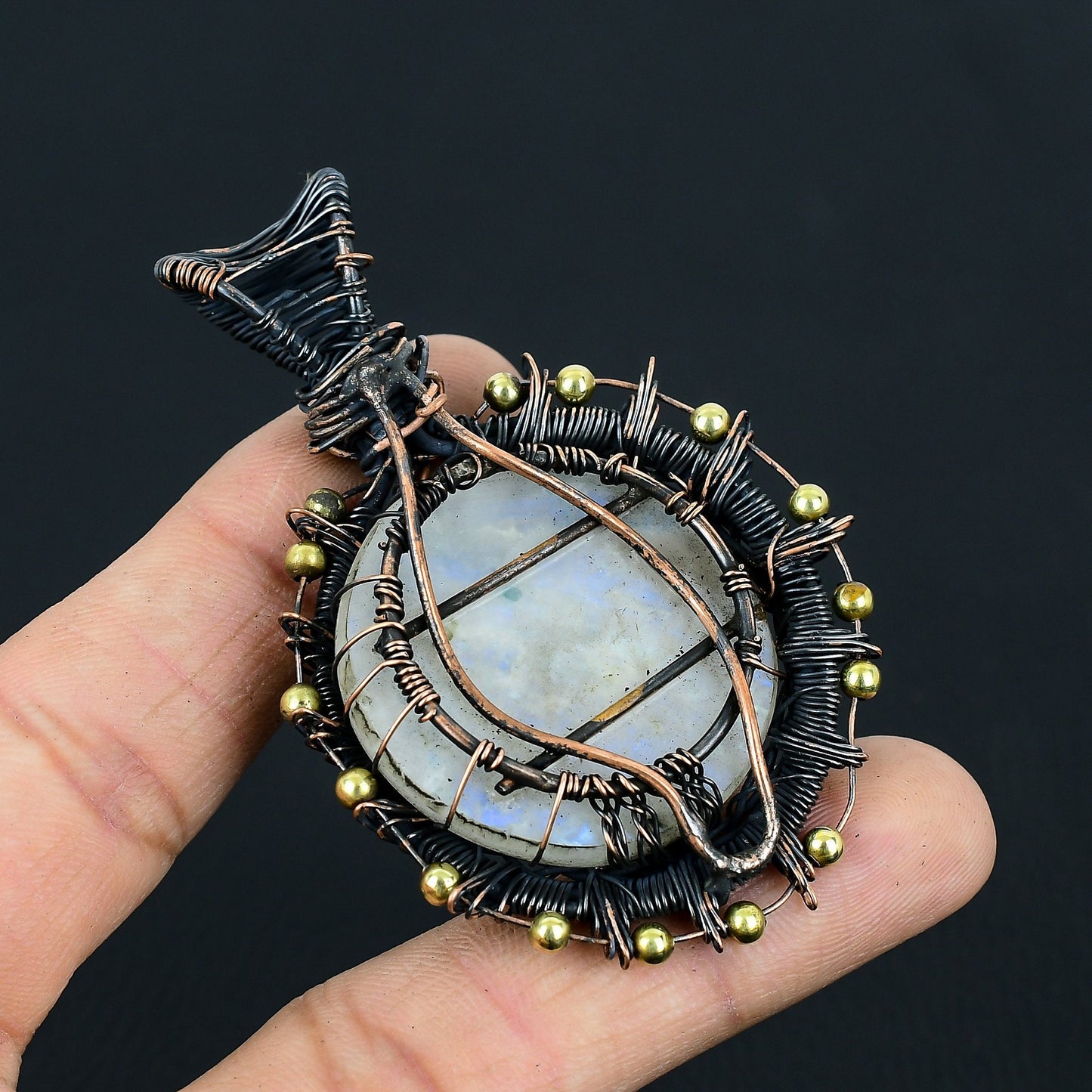 Blue Moonstone Gemstone Pendant