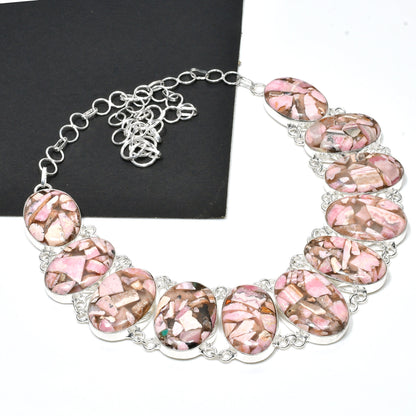 Copper Rhodochrosite Gemstone Jewelry Set