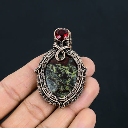 Green Bloodstone Gemstone Pendant