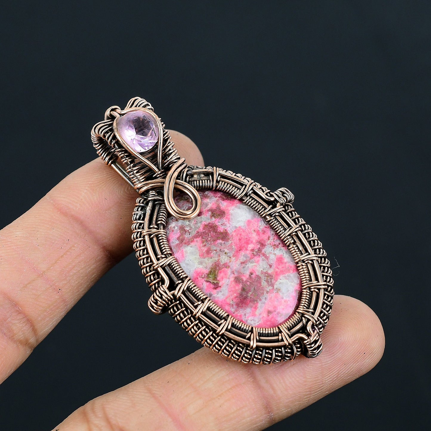 Pink Thulite Gemstone Pendant