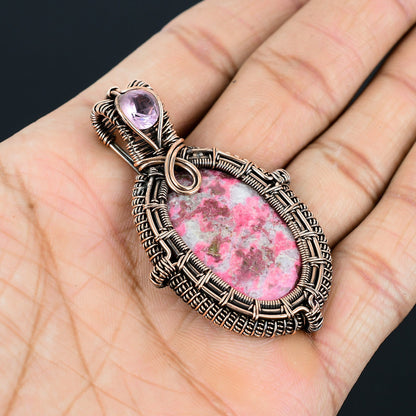 Pink Thulite Gemstone Pendant