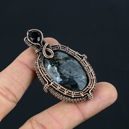 Gray Larvikite Gemstone Pendant