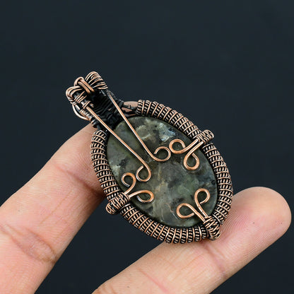 Gray Larvikite Gemstone Pendant