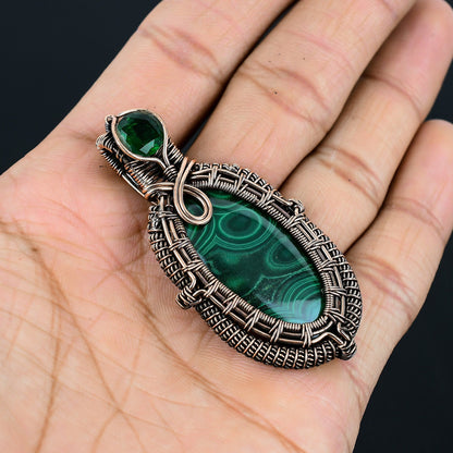 Green Malachite Gemstone Pendant