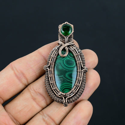 Green Malachite Gemstone Pendant