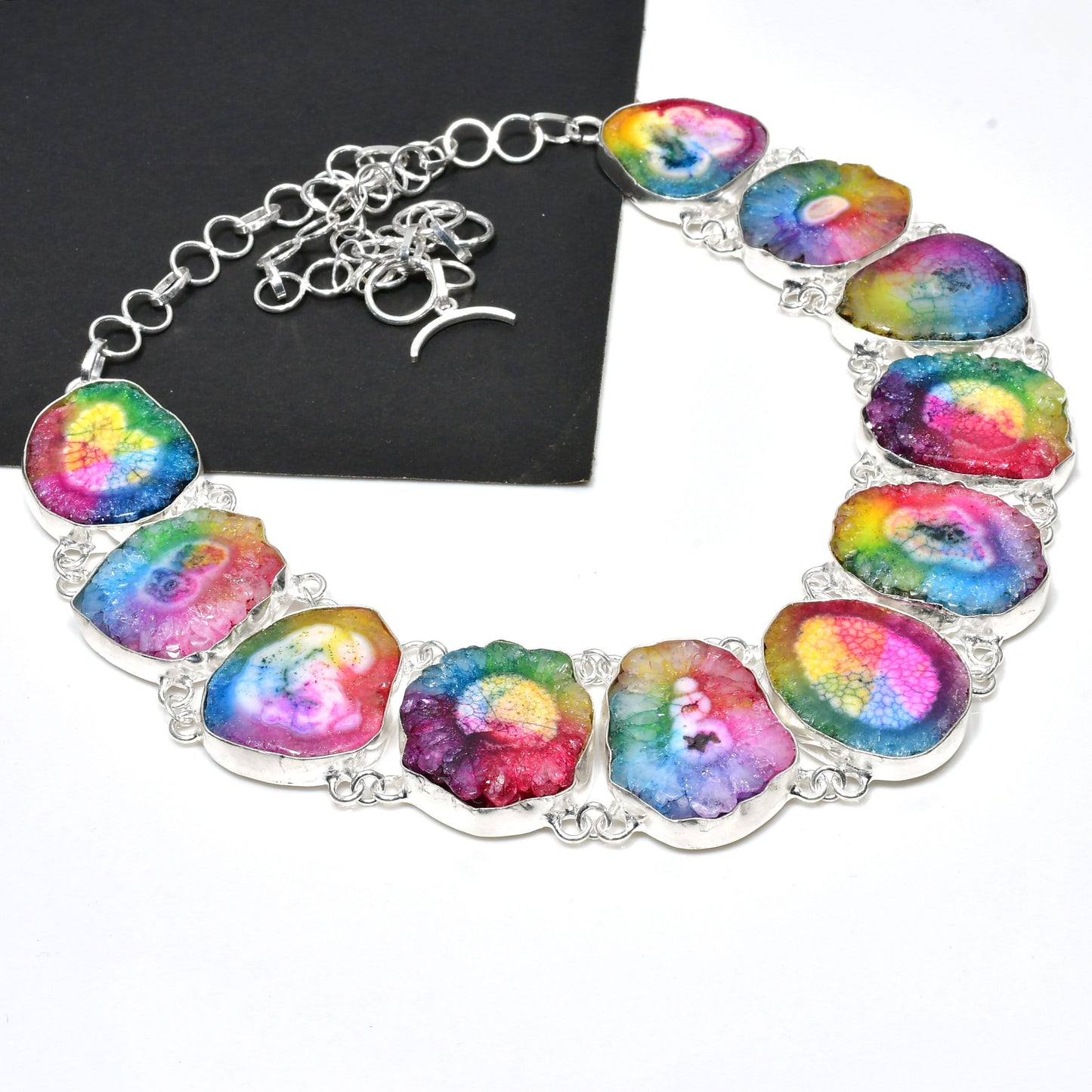 Rainbow Solar Quartz Necklace & Bracelet Set