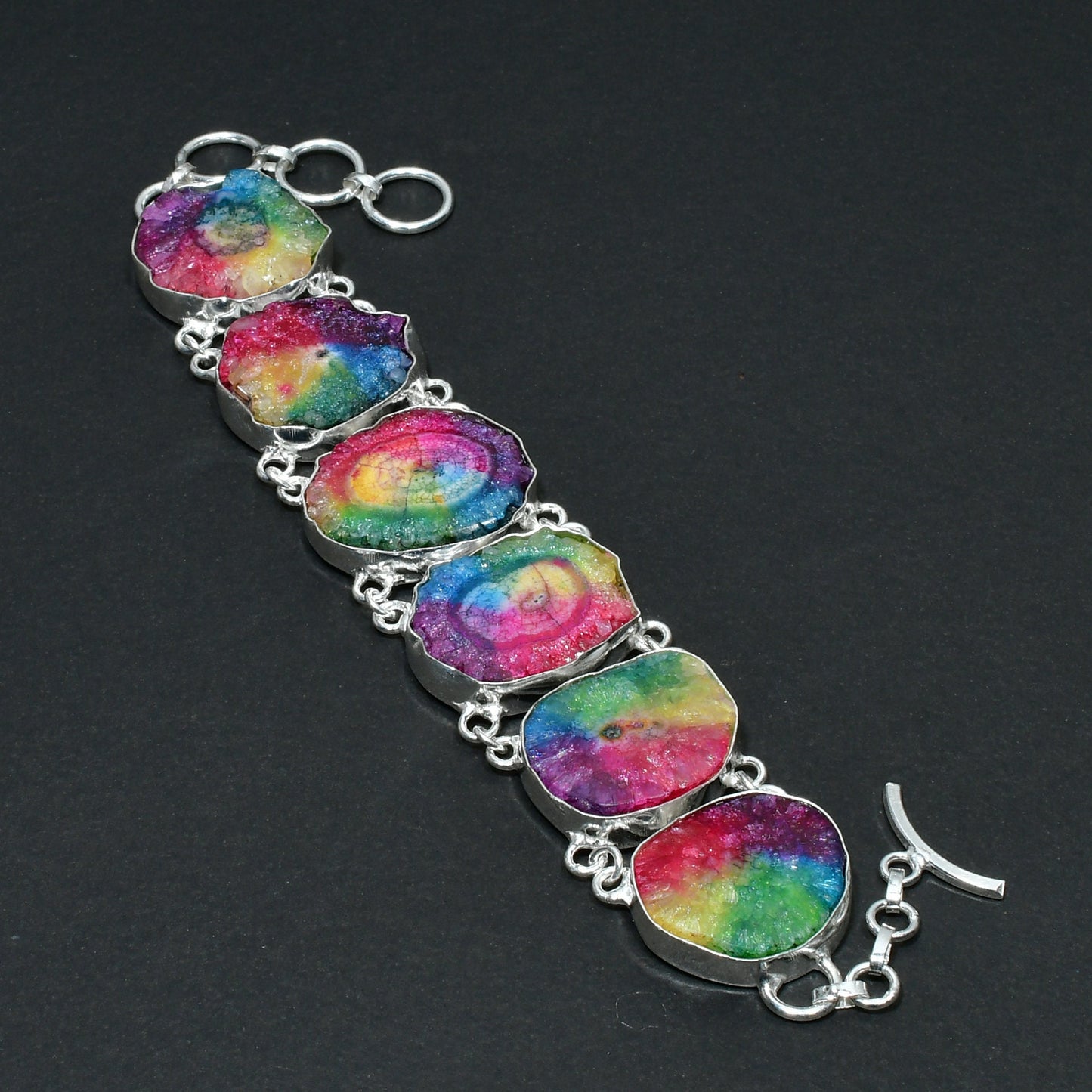 Rainbow Solar Quartz Necklace & Bracelet Set