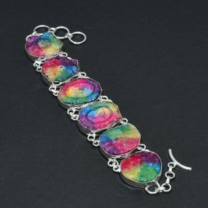 Rainbow Solar Quartz Necklace & Bracelet Set