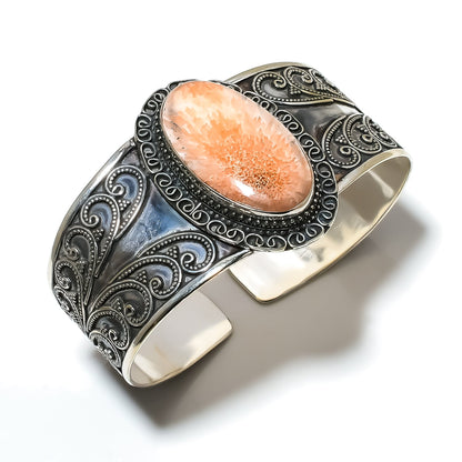 Orange Scolecite Gemstone Bracelet