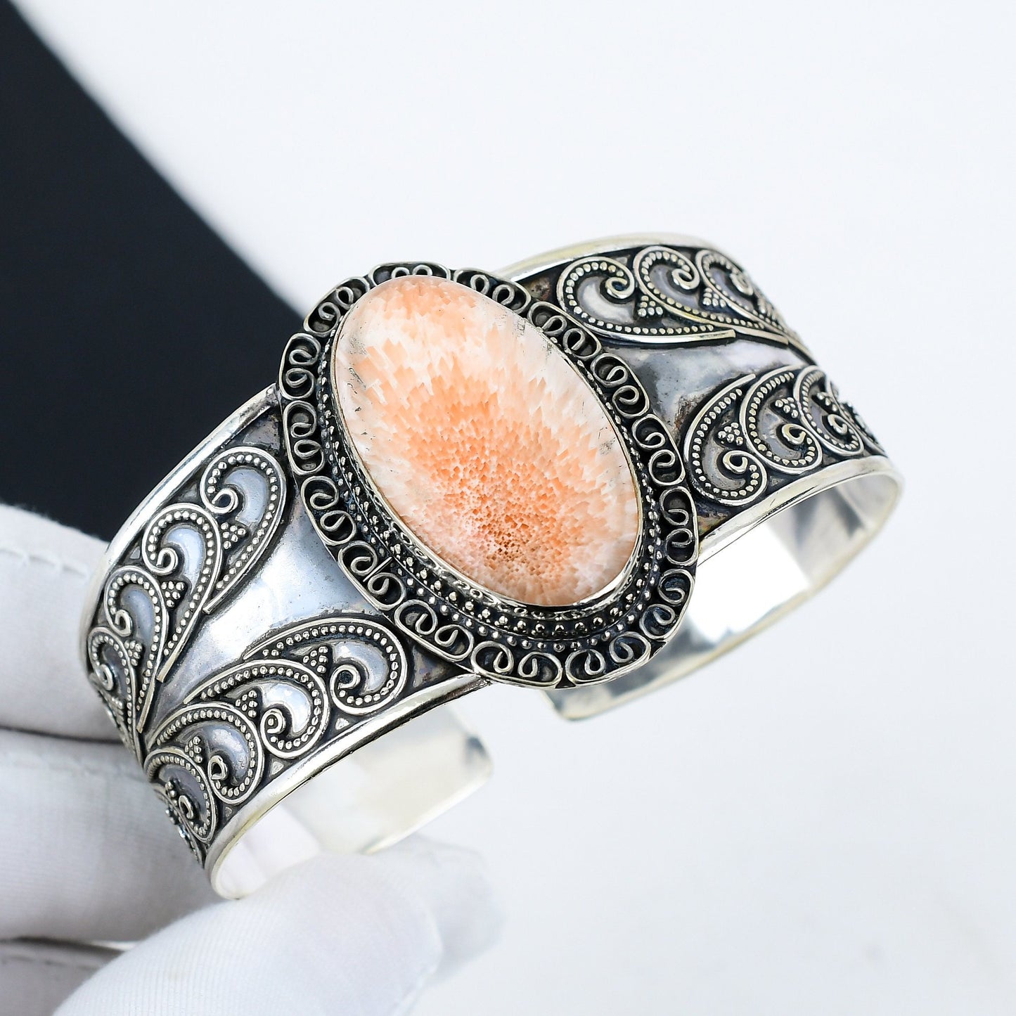 Orange Scolecite Gemstone Bracelet