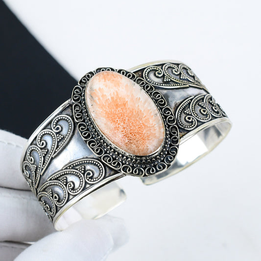 Orange Scolecite Gemstone Bracelet