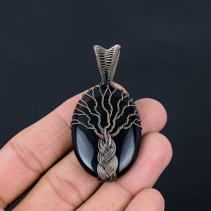Black Onyx Gemstone Pendant