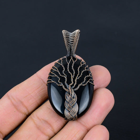 Black Onyx Gemstone Pendant