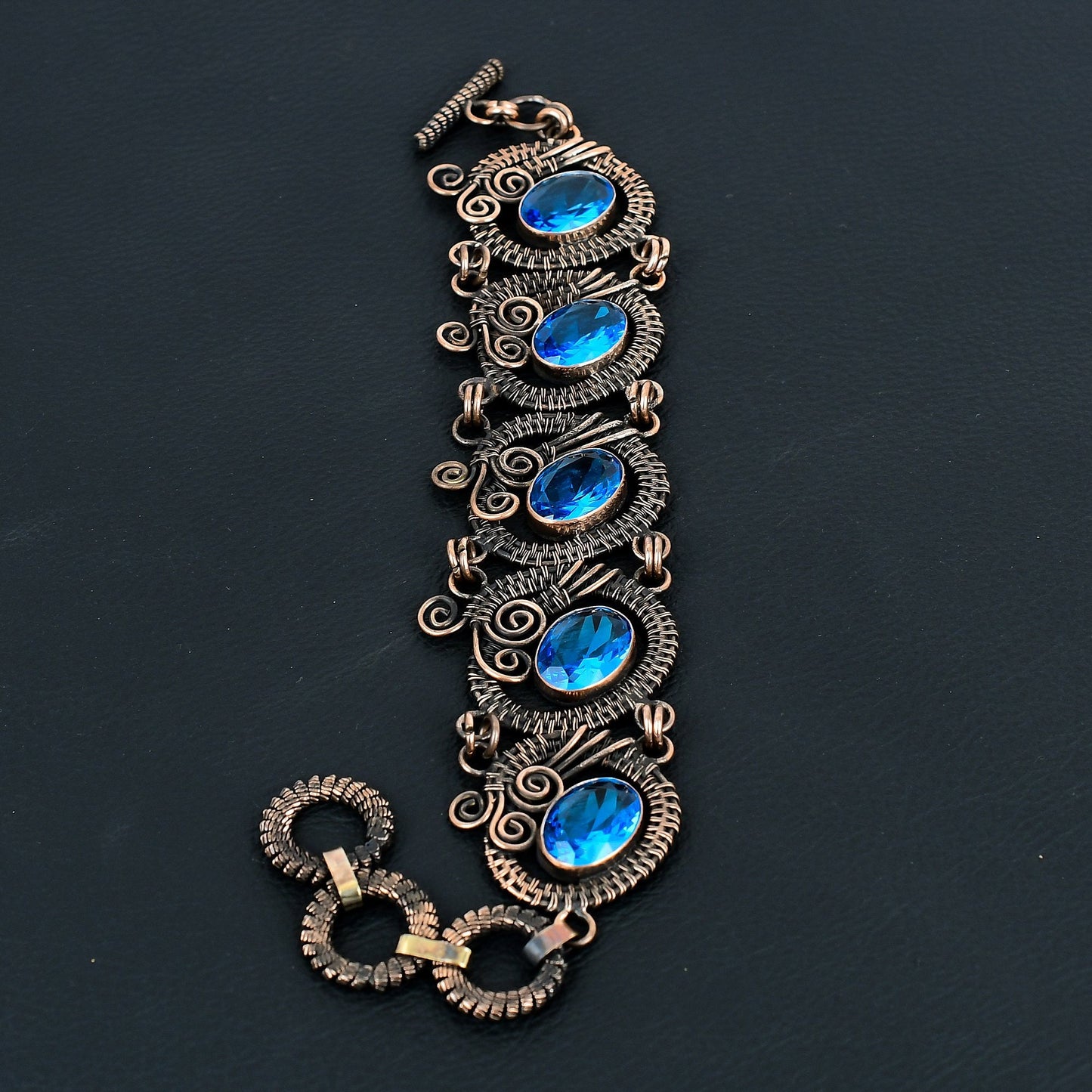 Blue Tanzanite Gemstone Bangle