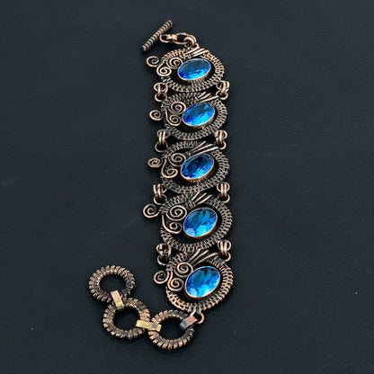 Blue Tanzanite Gemstone Bangle