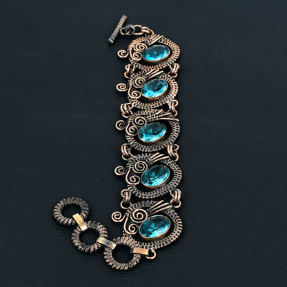 Blue Topaz Gemstone Bracelet