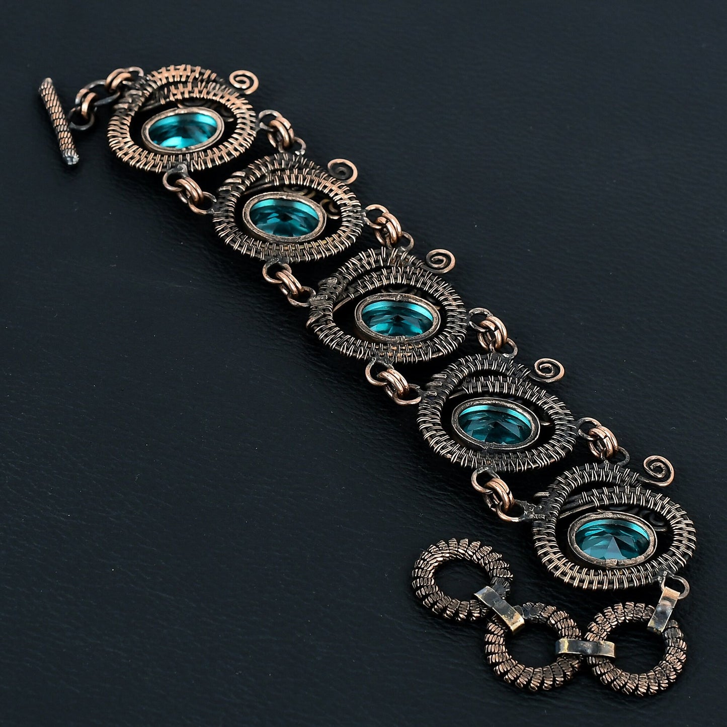 Blue Topaz Gemstone Bracelet