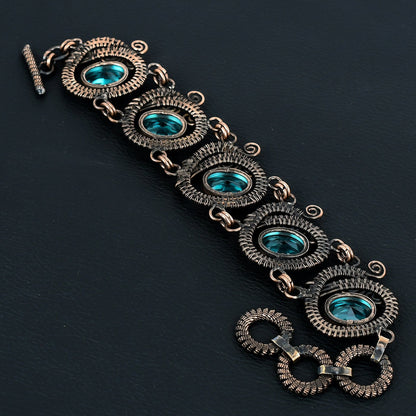 Blue Topaz Gemstone Bracelet