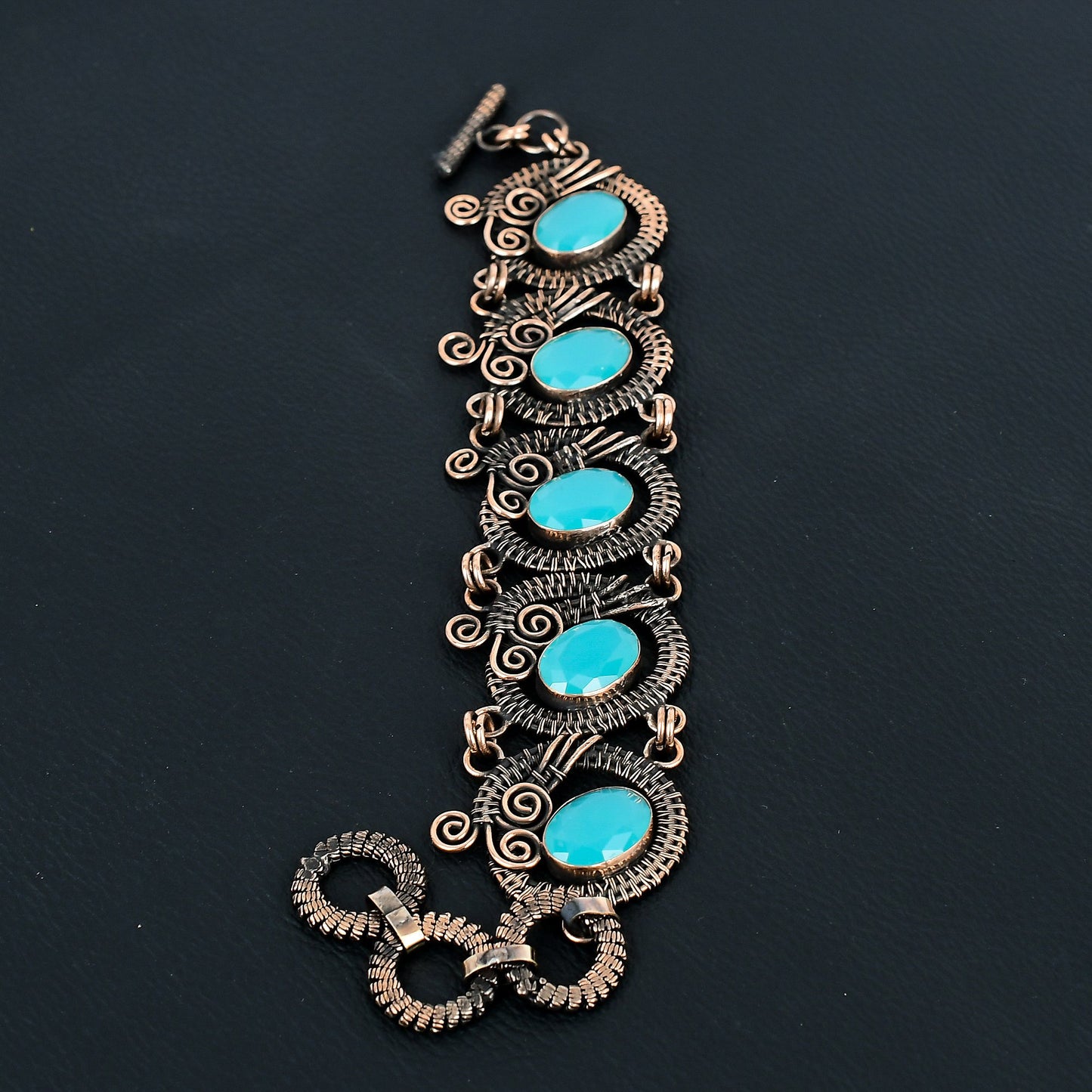 Blue Chalcedony Gemstone Bracelet