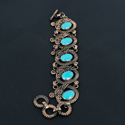 Blue Chalcedony Gemstone Bracelet