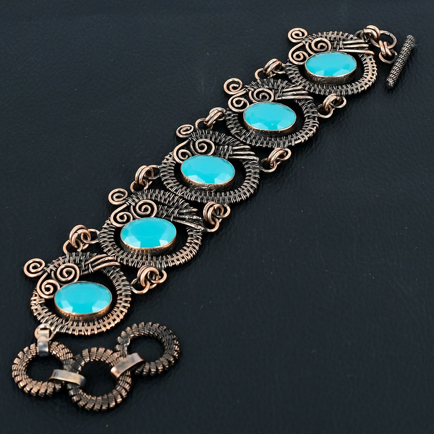 Blue Chalcedony Gemstone Bracelet