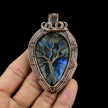 Blue Labradorite Gemstone Pendant