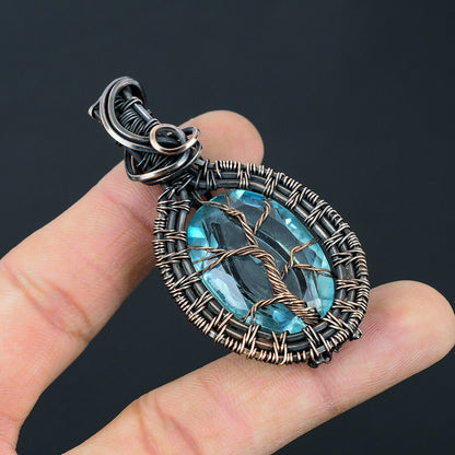 Blue Topaz Gemstone Pendant