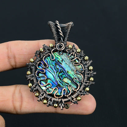 Rainbow Abalone Gemstone Pendant